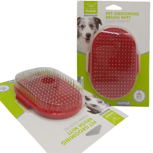 Nunbell Köpekler İçin Tüy Alıcı Masaj ve Yıkama Fırçası 14 cm - 1