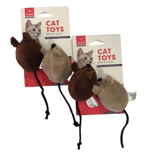Nunbell Renkli Fare 2'li Kedi Oyuncağı - 1