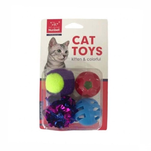Nunbell Top Kedi Oyuncağı 4'lü - 1