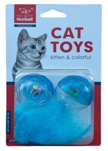 Nunbell Tüylü Çıngıraklı Kedi Oyuncağı Karışık Renk - 1