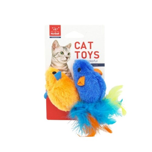 Nunbell Tüylü Fare Kedi Oyuncağı 2'li - 1