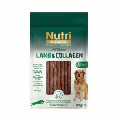 Nutri Canin Collagen Kuzu Etli Yumuşak Çubuk Köpek Ödülü 80 gr - 1