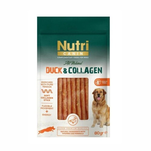 Nutri Canin Collagen Ördek Etli Yumuşak Çubuk Köpek Ödülü 80 gr - 1