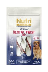 Nutri Canin Dental Twist Biftekli Diş Sağlığı Köpek Ödülü 80 Gr - Nutri Canin