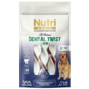 Nutri Canin Dental Twist Kuzu Etli Diş Sağlığı Köpek Ödülü 80 Gr - Nutri Canin