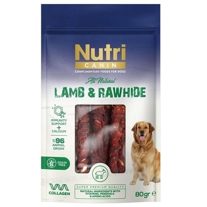 Nutri Canin Kuzu Etli Sargılı Kemik Köpek Ödülü Small 80 Gr - 1