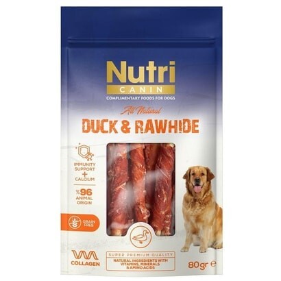 Nutri Canin Ördek Eti Sargılı Kemik Köpek Ödülü Small 80 Gr - 1