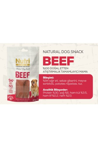 Nutri Canin Sığır Etli Tahılsız Köpek Ödülü 80 Gr - 2
