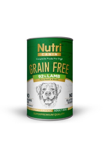 Nutri Canin Tahılsız Kuzulu Patatesli Yetişkin Köpek Konservesi 400 Gr - 1