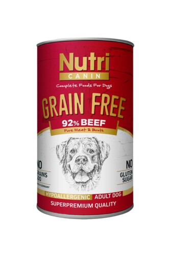 Nutri Canin Tahılsız Biftekli Patatesli Yetişkin Köpek Konservesi 400 Gr - 1