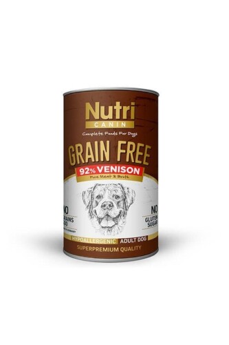 Nutri Canin Tahılsız Geyik Etli Patatesli Yetişkin Köpek Konservesi 400 Gr - 1