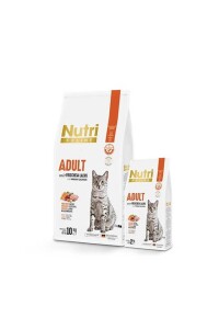 Nutri Feline Glutensiz Somonlu Düşük Tahıllı Yetişkin Kedi Maması 10 Kg - Nutri Feline