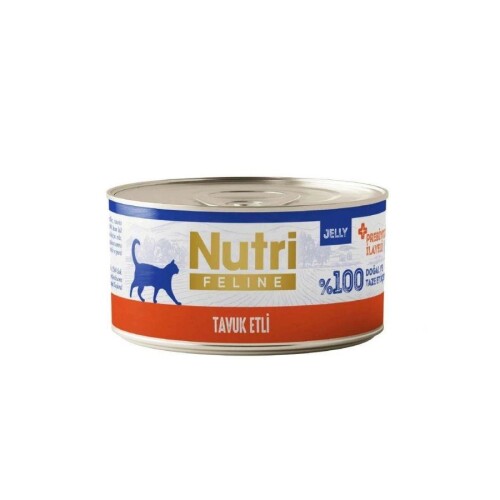 Nutri Feline Jelly Tavuk Etli Tahılsız Yetişkin Kedi Konservesi 70 gr - 1