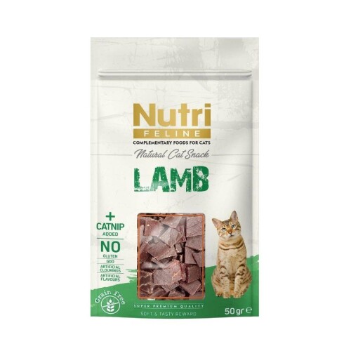 Nutri Feline Kuzu ve Kedi Otlu Kedi Ödül Maması 50 Gr - 1