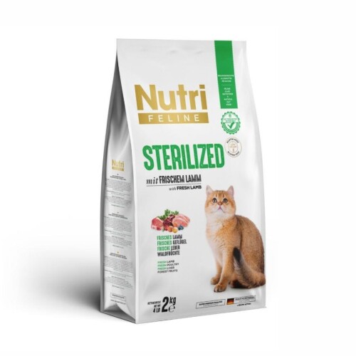 Nutri Feline Kuzulu Tahılsız Kısırlaştırılmış Yetişkin Kedi Maması 2 kg - 1