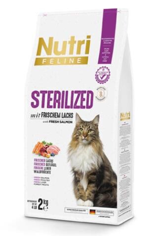Nutri Feline Somonlu Tahılsız Kısırlaştırılmış Kedi Maması 2 Kg - 1