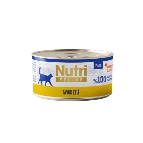 Nutri Feline Tavuk Etli Tahılsız Yetişkin Kedi Konservesi 70 gr - 1