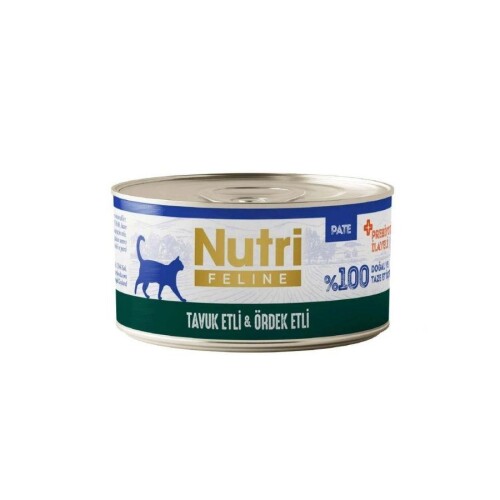 Nutri Feline Tavuk Etli ve Ördekli Tahılsız Yetişkin Kedi Konservesi 70 gr - 1
