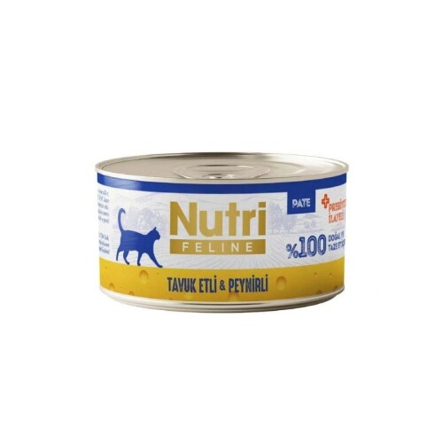 Nutri Feline Tavuk Etli ve Peynirli Tahılsız Yetişkin Kedi Konservesi 70 gr - 1