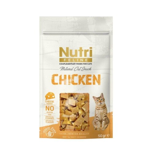 Nutri Feline Tavuk ve Peynirli Kedi Ödül Maması 50 Gr - 1