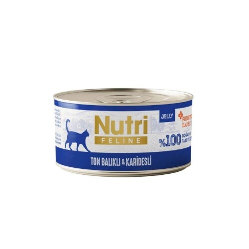 Nutri Feline Ton Balıklı ve Karidesli Tahılsız Yetişkin Kedi Konservesi 70 gr - 1