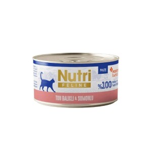 Nutri Feline Ton Balıklı ve Somonlu Tahılsız Yetişkin Kedi Konservesi 70 gr - Nutri Feline