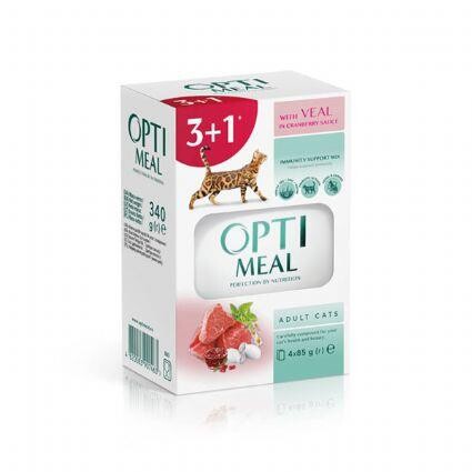 Optimeal Dana Etli Yetişkin Kedi Yaş Maması 85 gr (4 AL 3 ÖDE) - 1