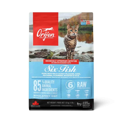Orijen Cat Six Fish Tahılsız 6 Balıklı Yetişkin Kedi Maması 1,8 kg - 1
