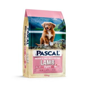Pascal Kuzu Etli Orta ve Büyük Irk Yavru Köpek Maması 15 kg - Pascal