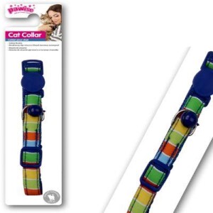 Pawise Şerit Desenli Mavi Kedi Boyun Tasması 30 cm - Pawise