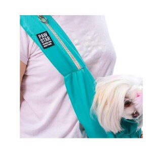Pawstar Crossbody Kedi ve Küçük Irk Köpek Taşıma Çantası Mint 50x15x20 Cm - 3