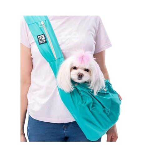 Pawstar Crossbody Kedi ve Küçük Irk Köpek Taşıma Çantası Mint 50x15x20 Cm - 1