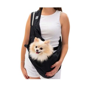 Pawstar Crossbody Kedi ve Küçük Irk Köpek Taşıma Çantası Siyah 50x15x20 Cm - Pawstar