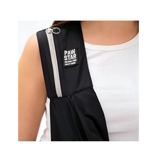 Pawstar Crossbody Kedi ve Küçük Irk Köpek Taşıma Çantası Siyah 50x15x20 Cm - 3