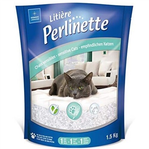 Perlinette Yetişkin ve Hassas Kediler İçin Kristal Kedi Kumu 3,7 lt - 1
