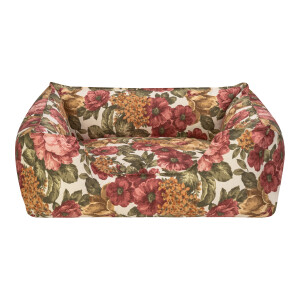 Pet Comfort Alpha Gül Desenli Köpek Yatağı M 80x65cm - Pet Comfort