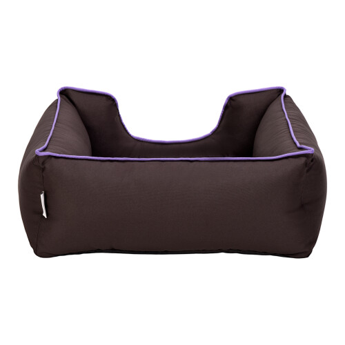 Pet Comfort Alpha Kedi ve Köpek Yatağı Kahverengi w Mor Biye S 60x50cm - 3