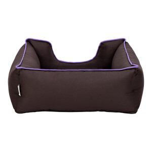 Pet Comfort Alpha Kedi ve Köpek Yatağı Kahverengi w Mor Biye S 60x50cm - 3