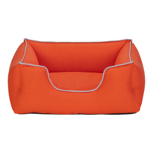 Pet Comfort Alpha Kedi ve Köpek Yatağı Turuncu w Beyaz Biye S 60x50cm - Pet Comfort
