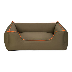 Pet Comfort Alpha Köpek Yatağı Haki w Turuncu Biye L 105x85cm - Pet Comfort