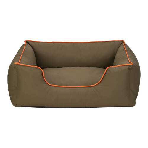Pet Comfort Alpha Köpek Yatağı Haki w Turuncu Biye M 80x65cm - 1