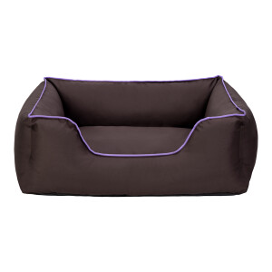 Pet Comfort Alpha Köpek Yatağı Kahverengi w Mor Biye M 80x65cm - Pet Comfort