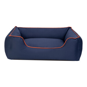 Pet Comfort Alpha Köpek Yatağı Lacivert w Turuncu Biye L 105x85cm - Pet Comfort