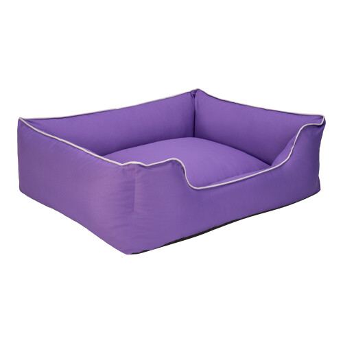 Pet Comfort Alpha Köpek Yatağı Mor w Beyaz Biye L 105x85cm - 3