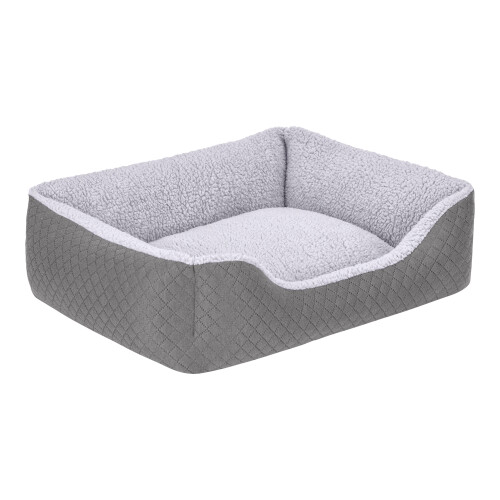 Pet Comfort Bravo Duo Kedi ve Köpek Yatağı Gri/Gri Peluş S 55x45cm - 2