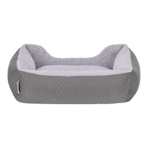 Pet Comfort Bravo Duo Kedi ve Köpek Yatağı Gri/Gri Peluş S 55x45cm - 3