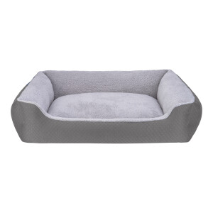 Pet Comfort Bravo Duo Köpek Yatağı Gri/Gri Peluş XL 105x80cm - Pet Comfort