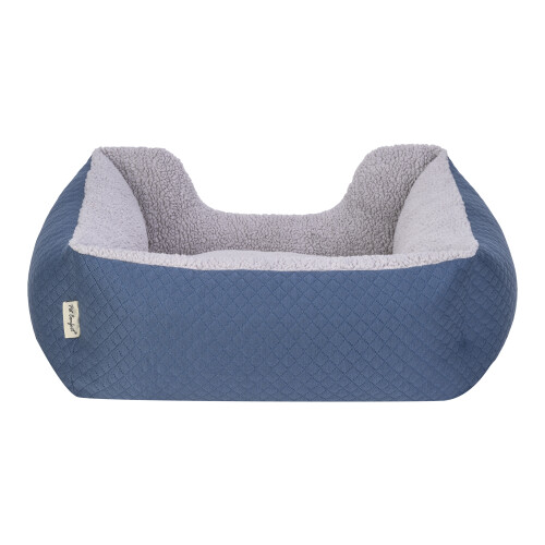 Pet Comfort Echo Kedi ve Köpek Yatağı Mavi/Gri Peluş S 60x50cm - 3