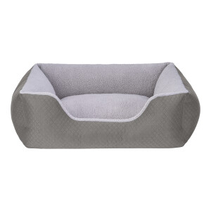 Pet Comfort Echo Köpek Yatağı Gri/Gri Peluş M 80x65cm - Pet Comfort