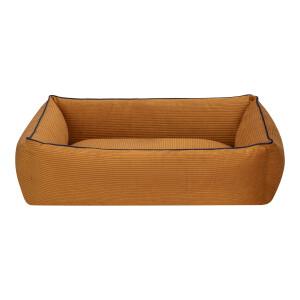 Pet Comfort Golf Kedi ve Köpek Yatağı Hardal w Parliament Mavi Biye S 75x60cm - Pet Comfort